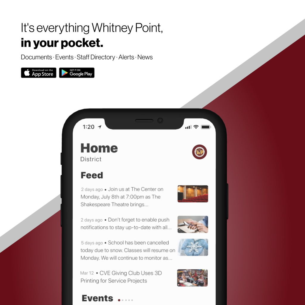 Whitney point app screen shot